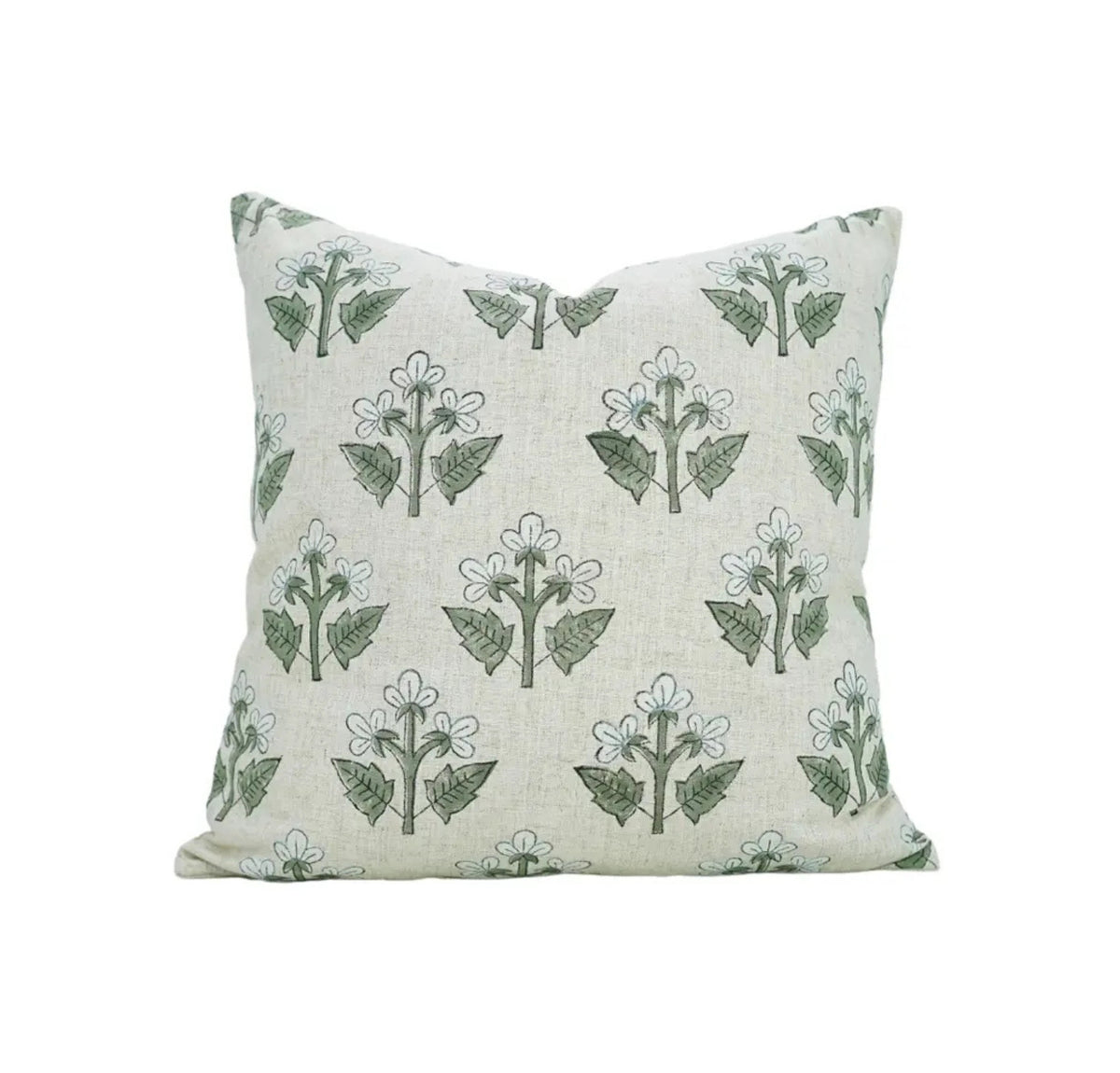 Elegant Hand Block Print  Viscose Linen Pillow Cover - Chahat