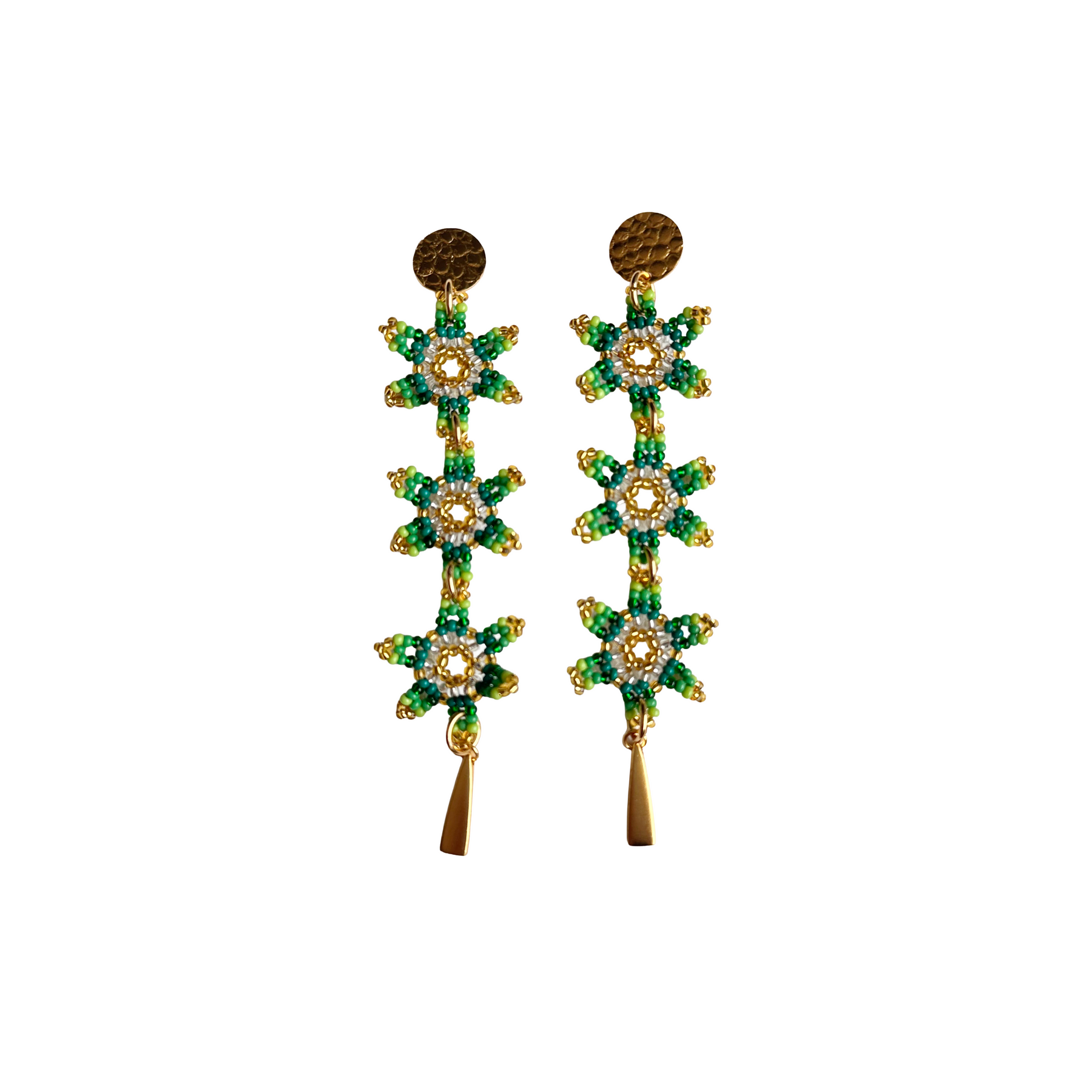 WATERFALL BLOSSOM 3 FLOWERS EARRINGS