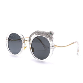 Leopard Round Frame Sunglasses