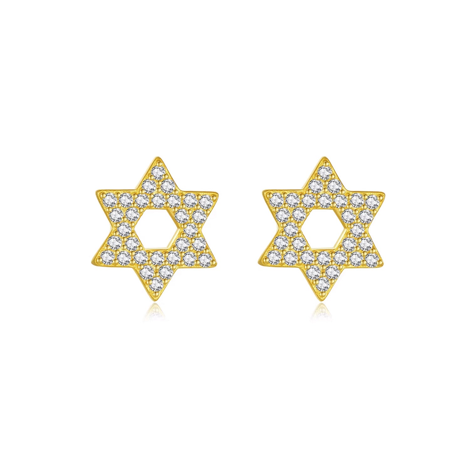 Pavé Star Of David Stud Earrings