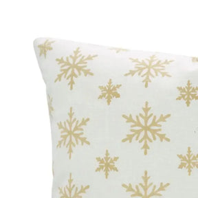 Classic Handmade  Block Print Thick Cotton White Pillow Cover - Sparkle