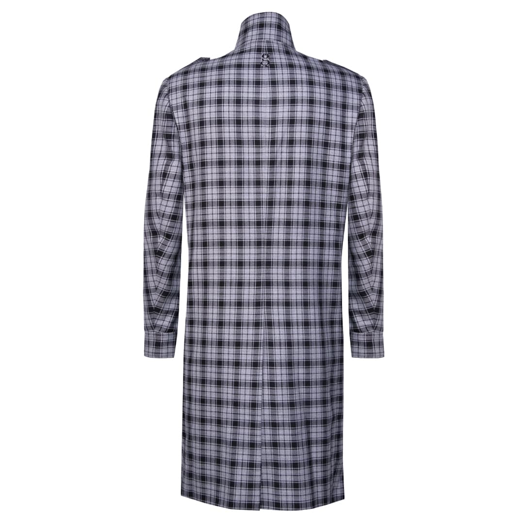 Black and white checkered coat