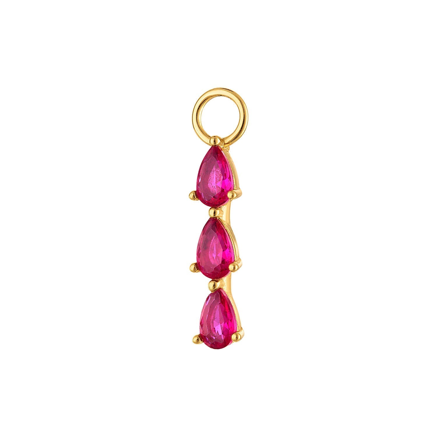 Triple Pink Topaz Earring Charm Accessories