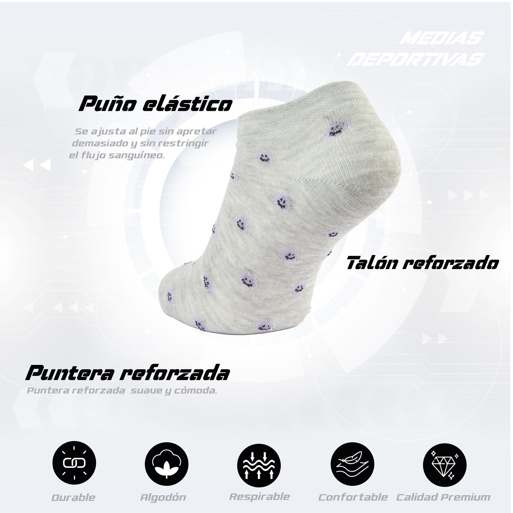 PACK DE 3 MEDIA ZAPATILLA