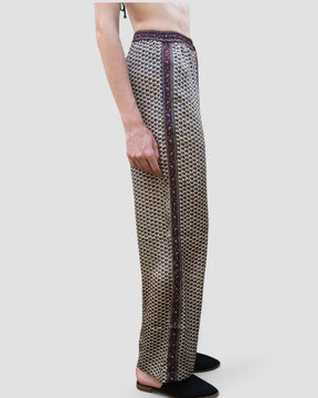 Embossed Botanic Crepe Pant