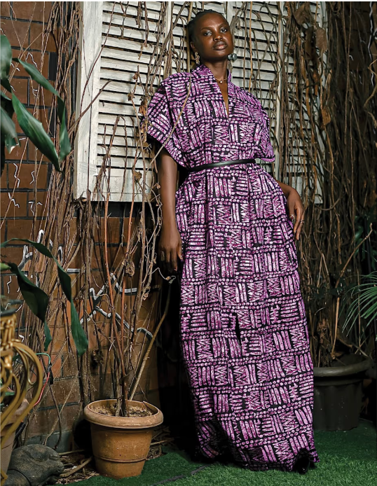 Ajah New Collection Drop2 - Kimono-Inspired Oversized Batik Maxi Dress