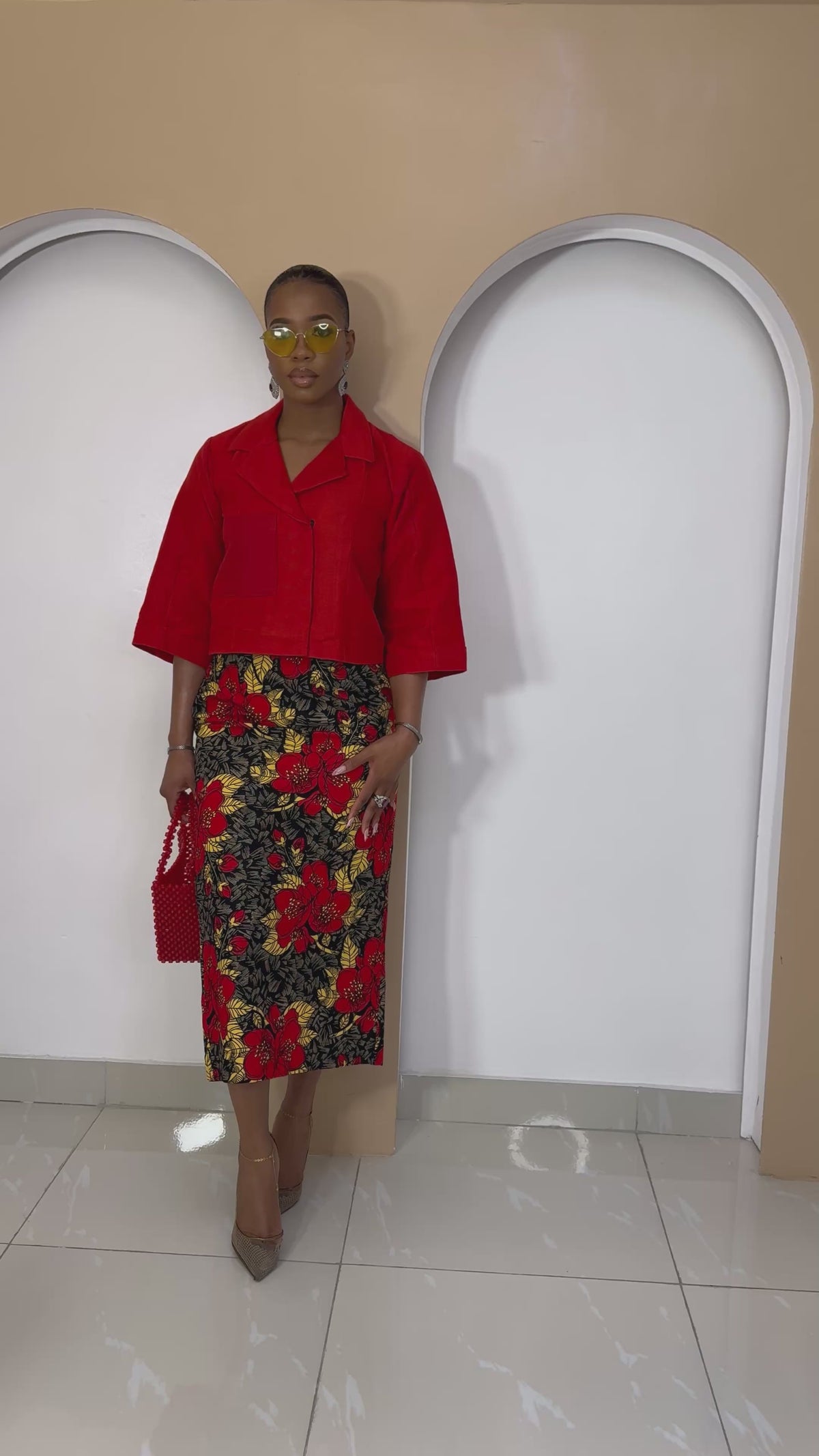 Ndukaaku Cropped Jacket & Skirt Set