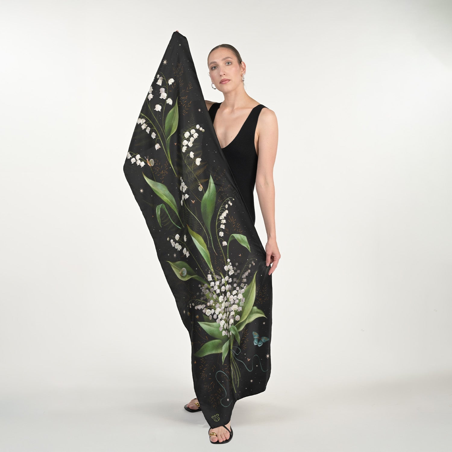 Lily Of The Valley Silk Scarf