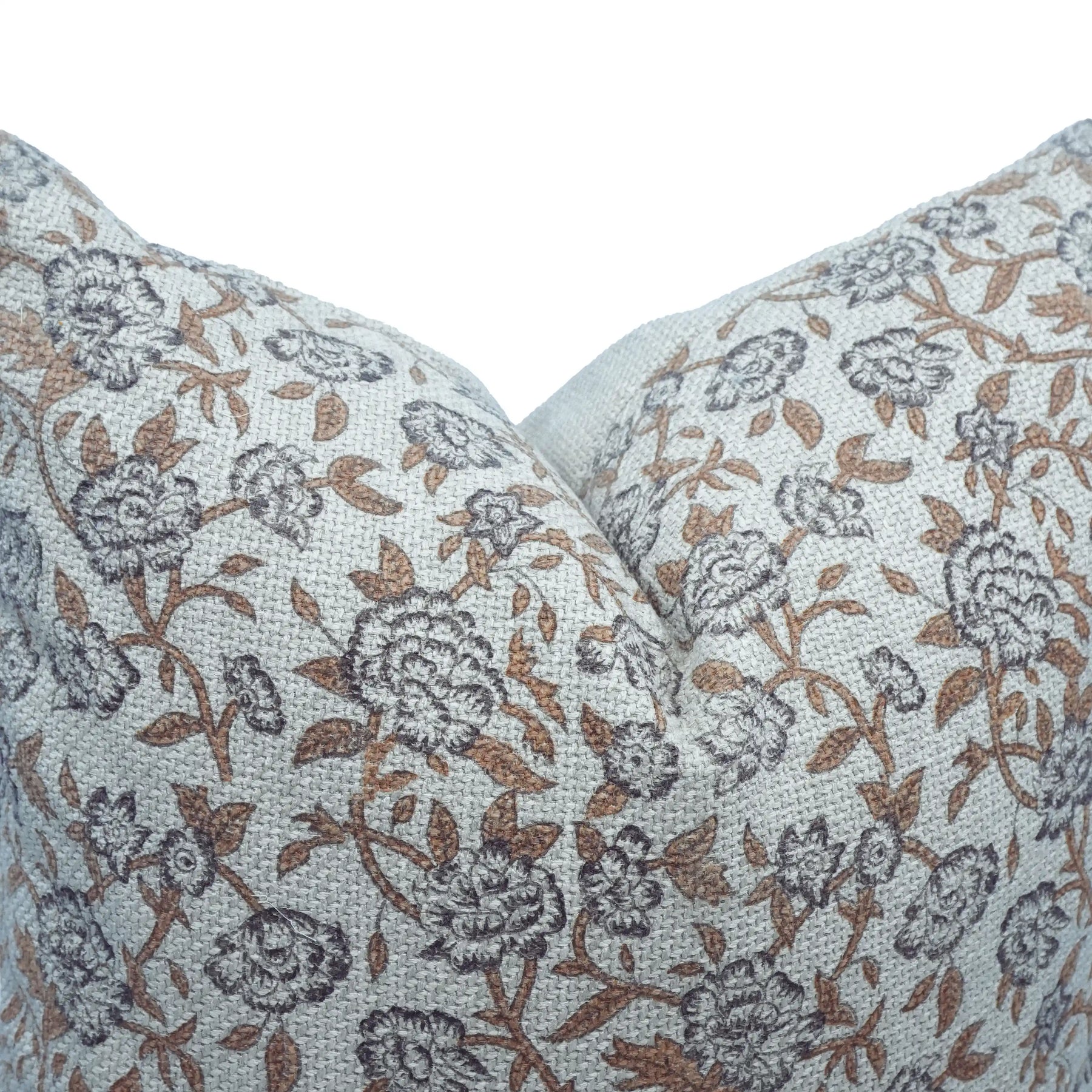 Boho Decor Block Print Jute Linen Pillow Cover - Mriygnani