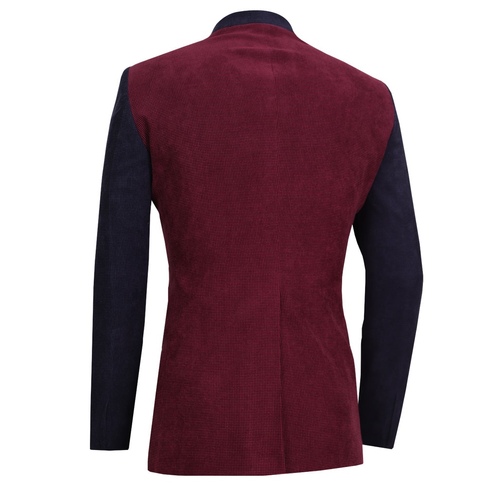 Corduroy blazer with contrasting color