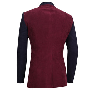 Corduroy blazer with contrasting color