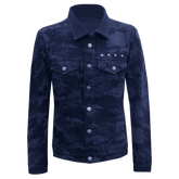 Black camo denim jacket