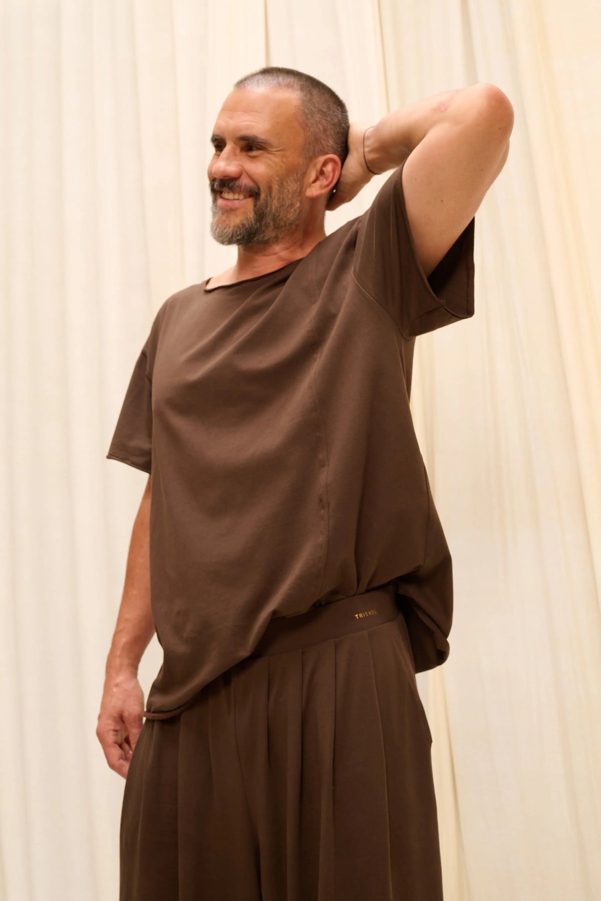 Triskel Classic Wide-Leg Ground Pant in Chocolate