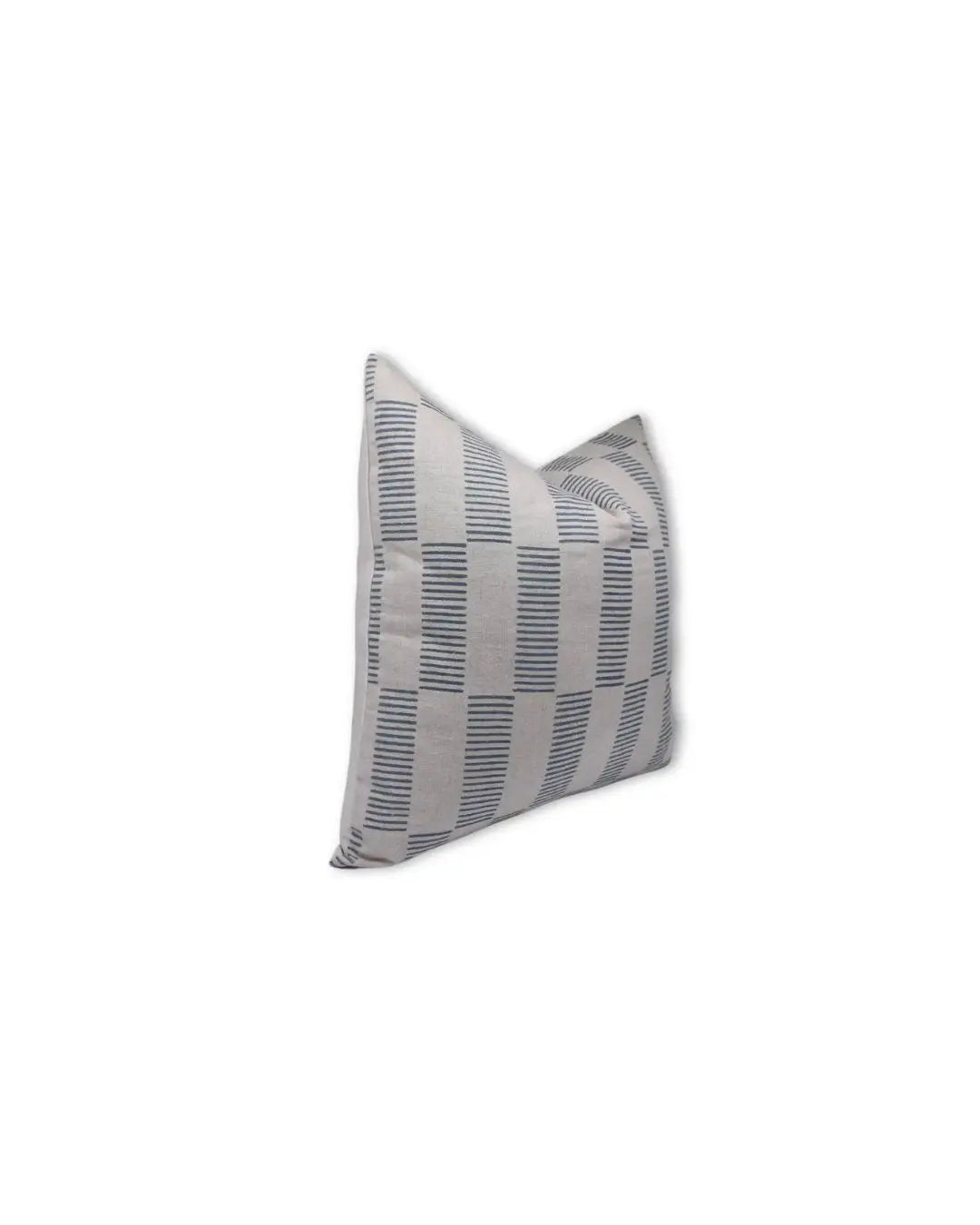 Natural Hand Made Block-carved Design Printed Pure Linen Pillow Cover - Zig Zag