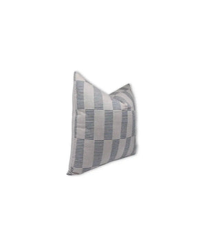 Natural Hand Made Block-carved Design Printed Pure Linen Pillow Cover - Zig Zag