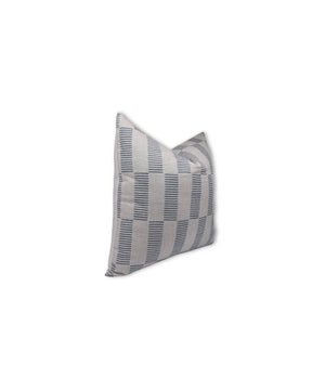 Natural Hand Made Block-carved Design Printed Pure Linen Pillow Cover - Zig Zag
