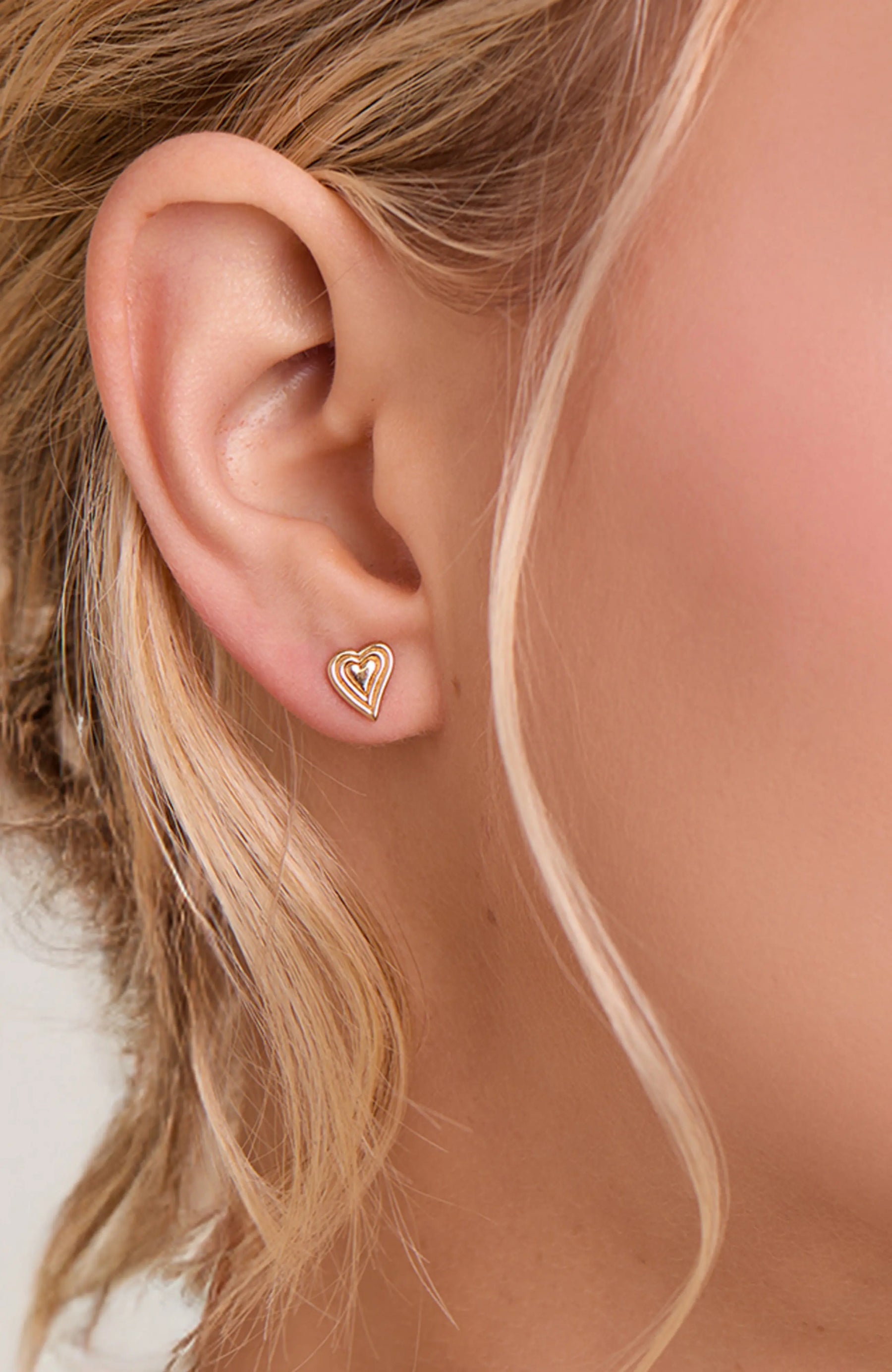 Emanate Love Heart Stud Earrings