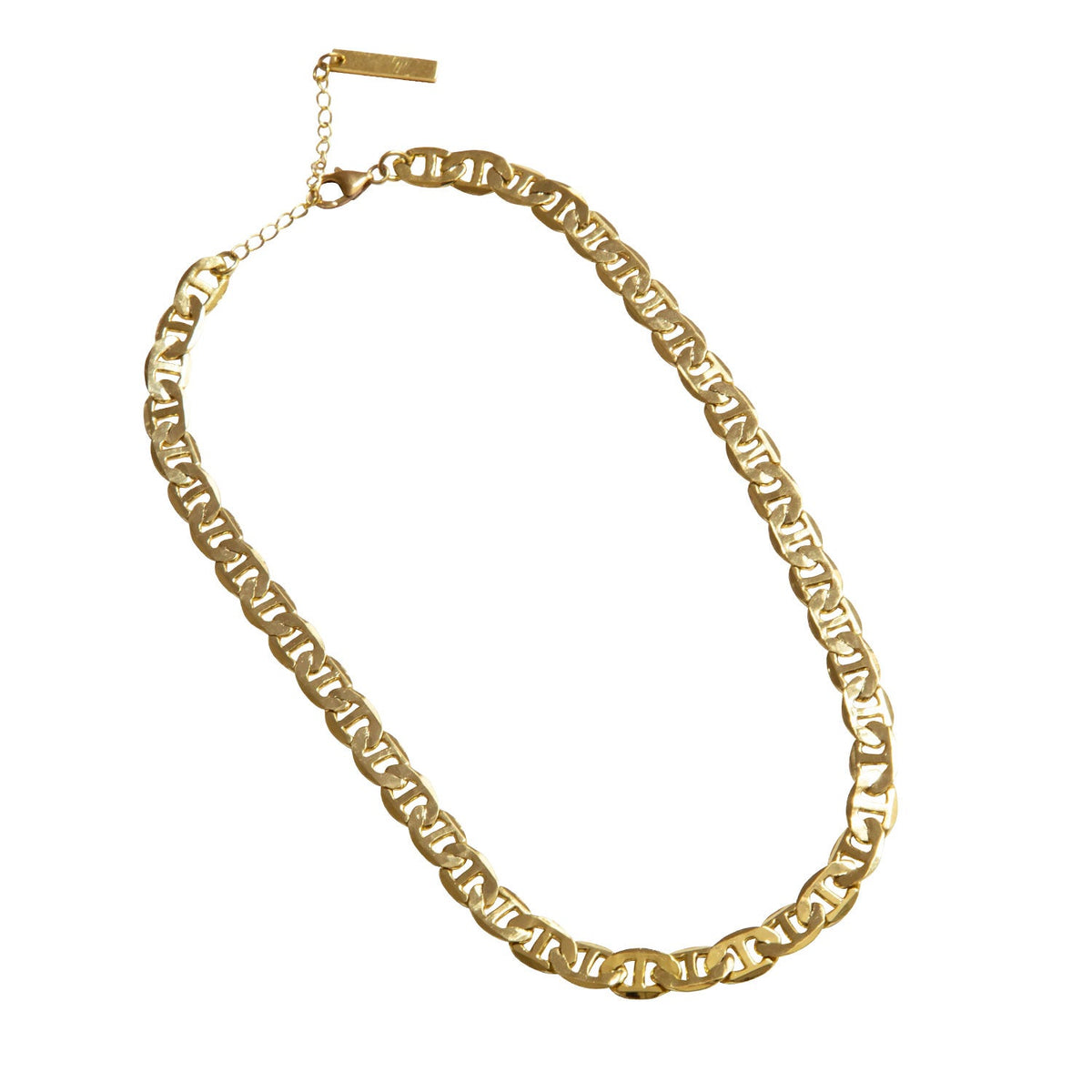 Gold Retro Link Chain Necklace