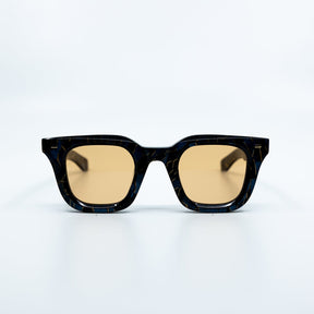 Zid Sunglasses with Azurite Frame & Orange Lens