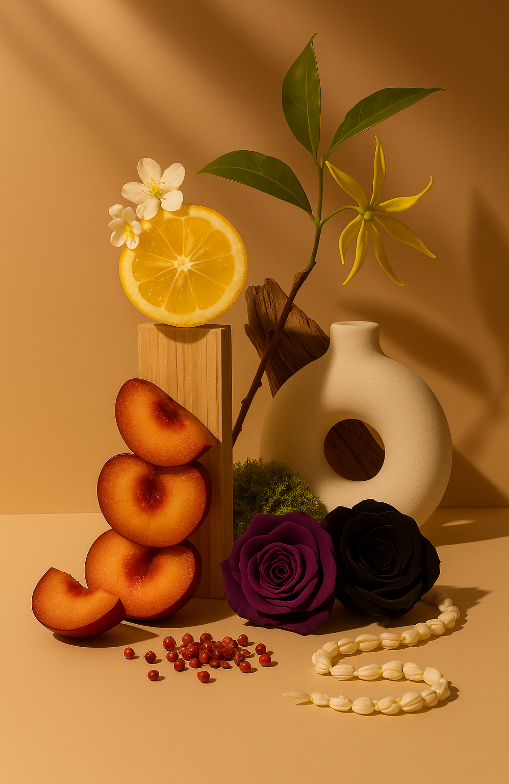 Hinoki Flower Scented Candle with Wood Wick