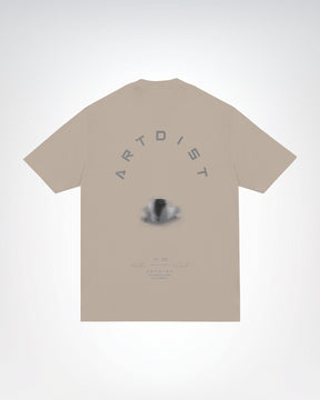 Blurred Face Oversize Gray T-Shirt