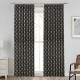 Floral Block Print Pure Linen Pleated Curtain - Rohini