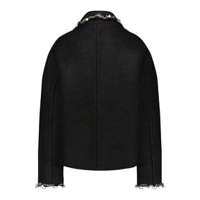 Stud and pearls embellished Jacket