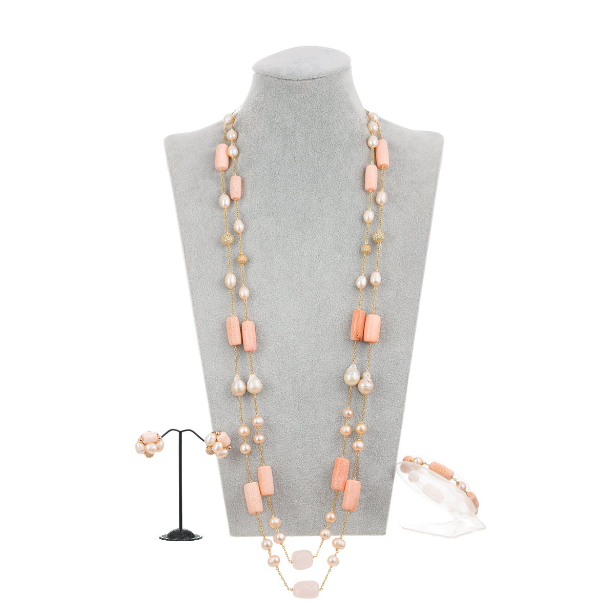 Abisola Necklace Set (Pink)
