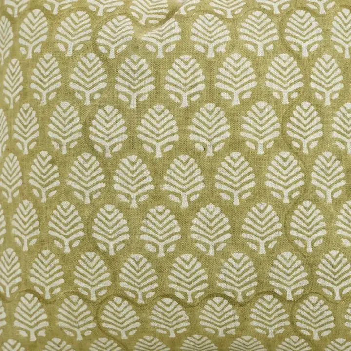Unique Hand -Block Print Viscose Linen Pillow Cover - Sangmarmar