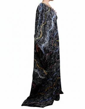 Ngozie Illusion Drape Jumpsuit - Blue & Grey