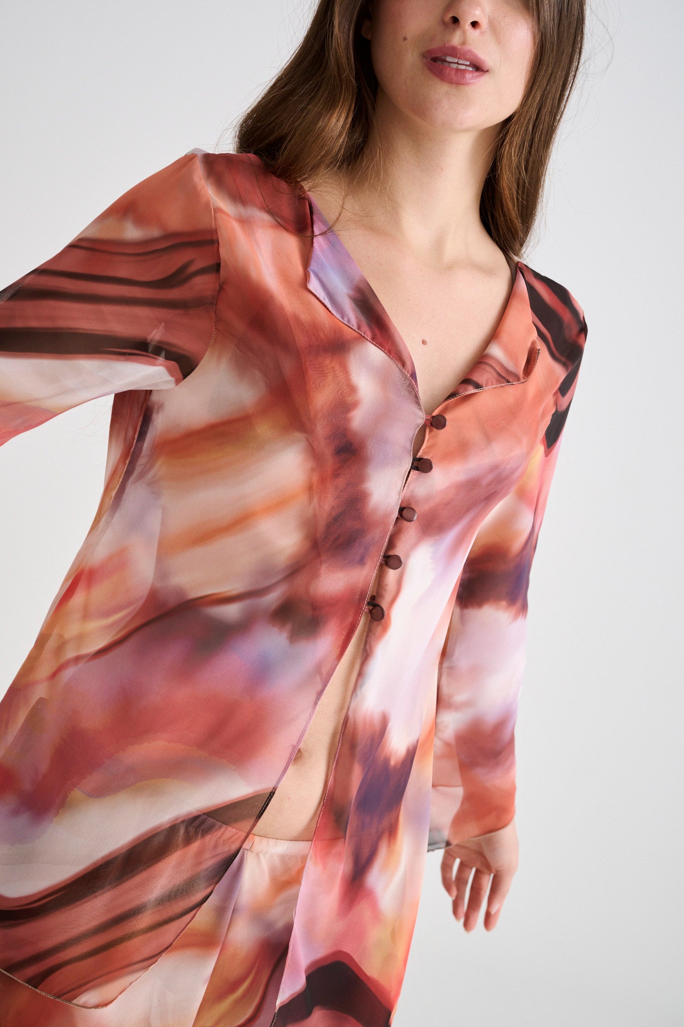 Orilla Top Print Rosa