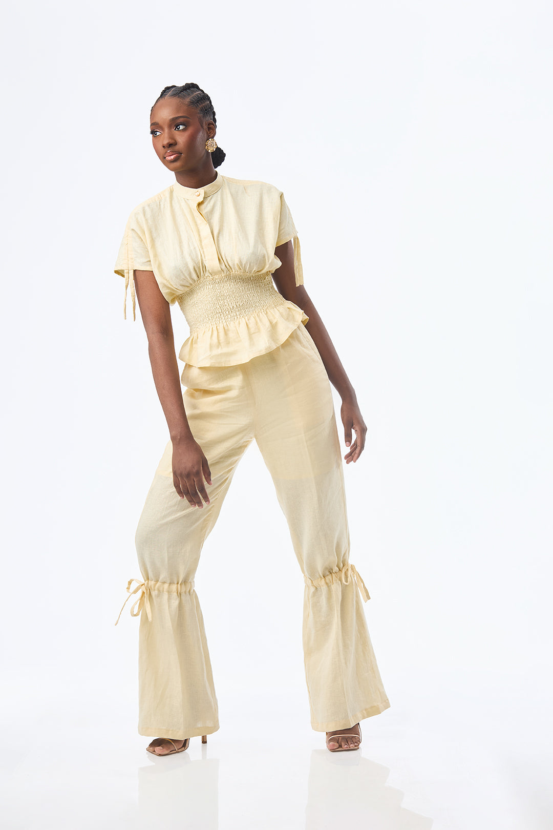DRAWSTRING LINEN PANTS