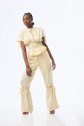 DRAWSTRING LINEN PANTS