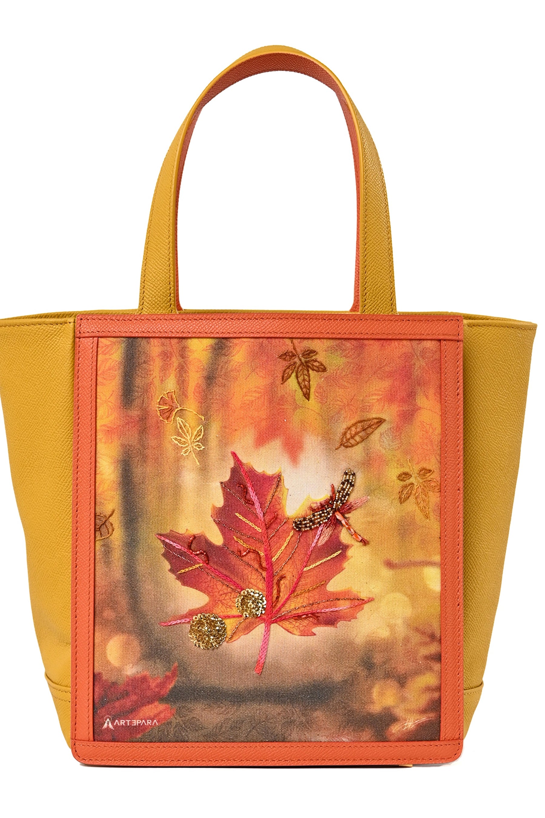 Artisanal Embroidered Autumn Mini Tote