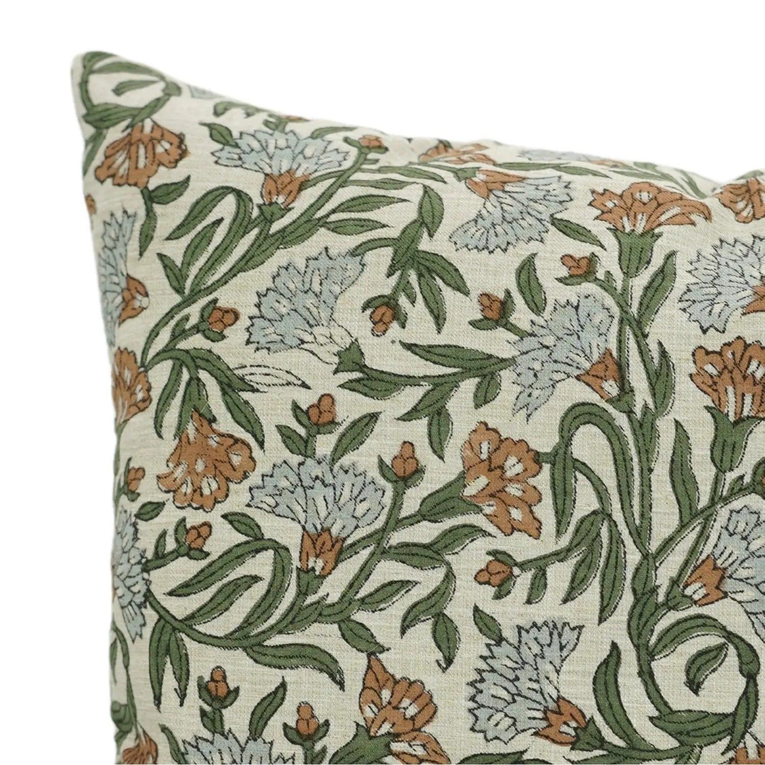 Thorny Stems  Handmade Block Printed Pillow Cover