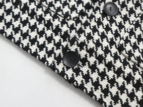 Houndstooth Boxy Fit Jacket