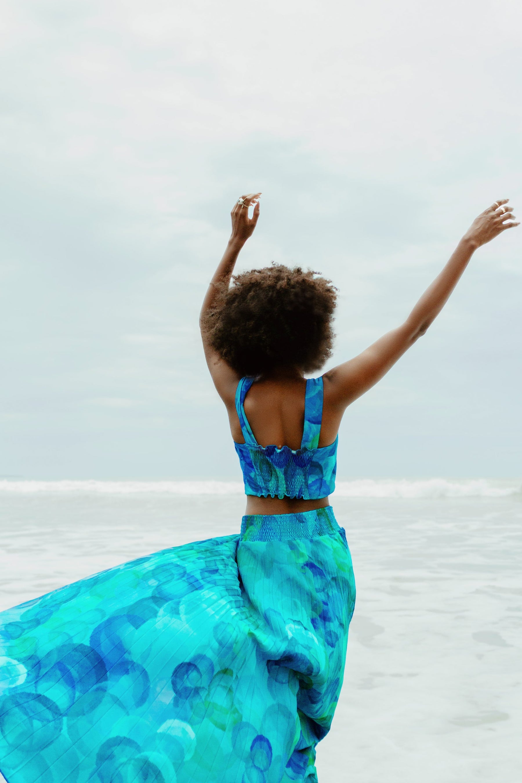 Free Pleated Rhythm of Colors Skirt