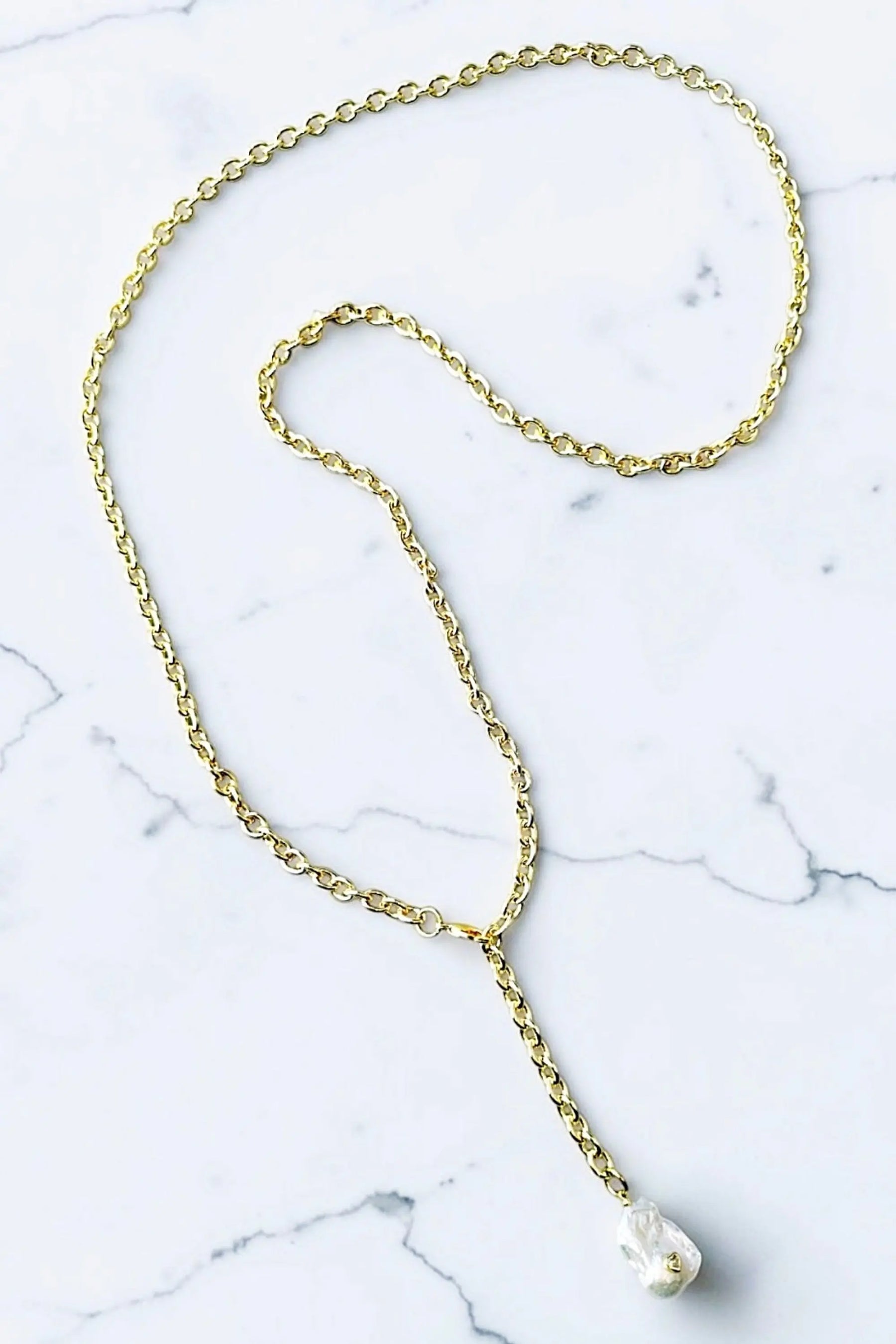 Dalia pearl chain necklace