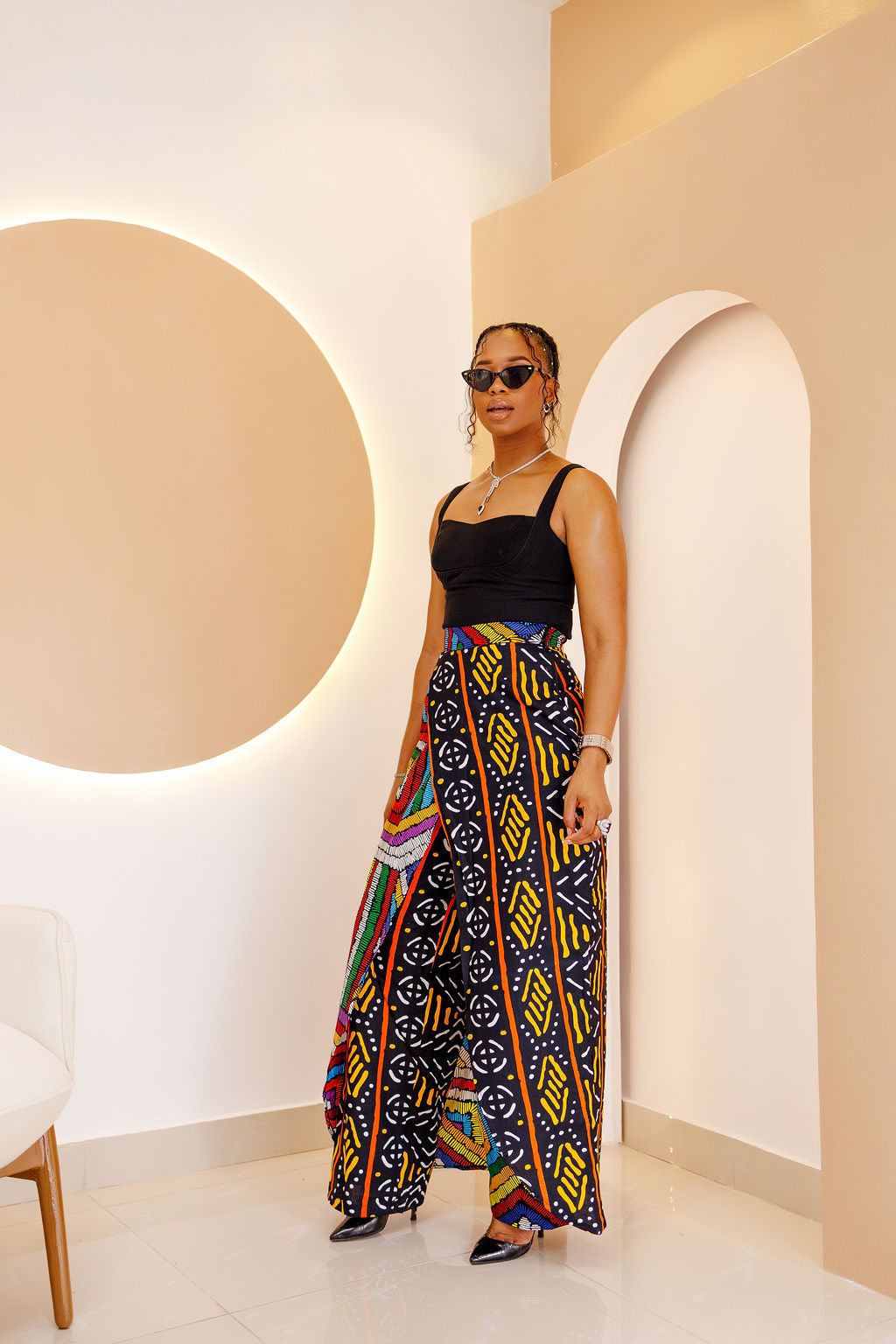 Ube Patchwork Pants Skirt