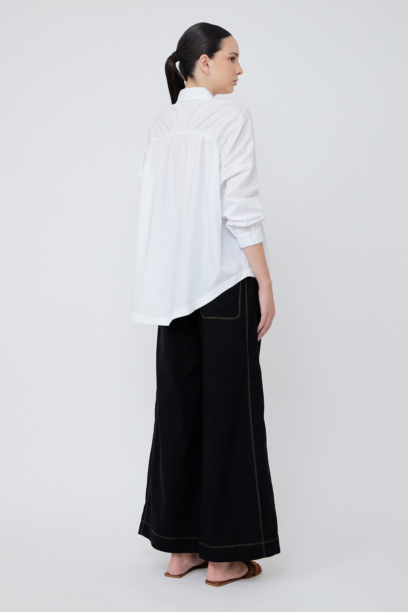 Hebe Asymmetric Hem Blouse
