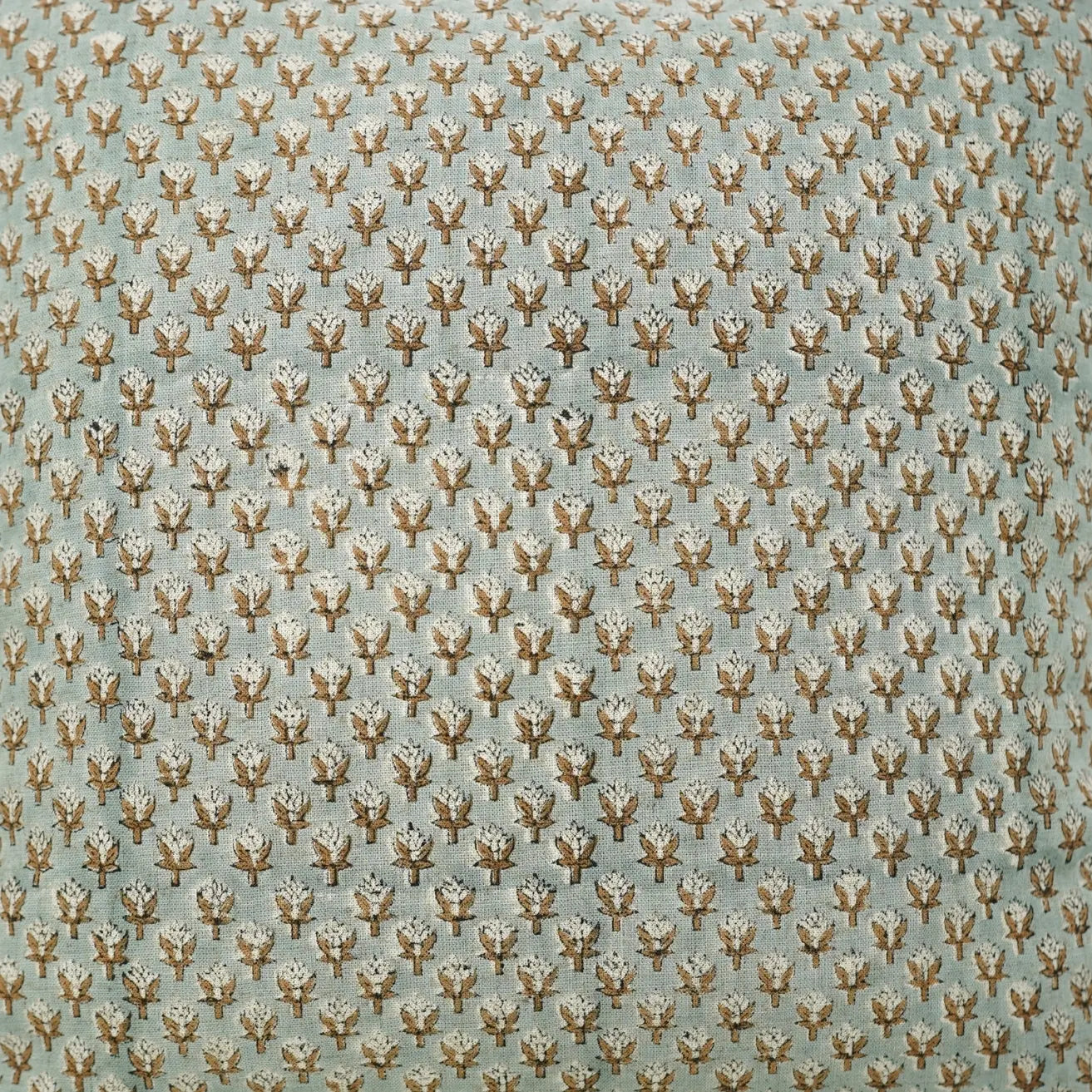 Artfully Hand Block Printed Viscose Linen Pillow Cover- Mogra