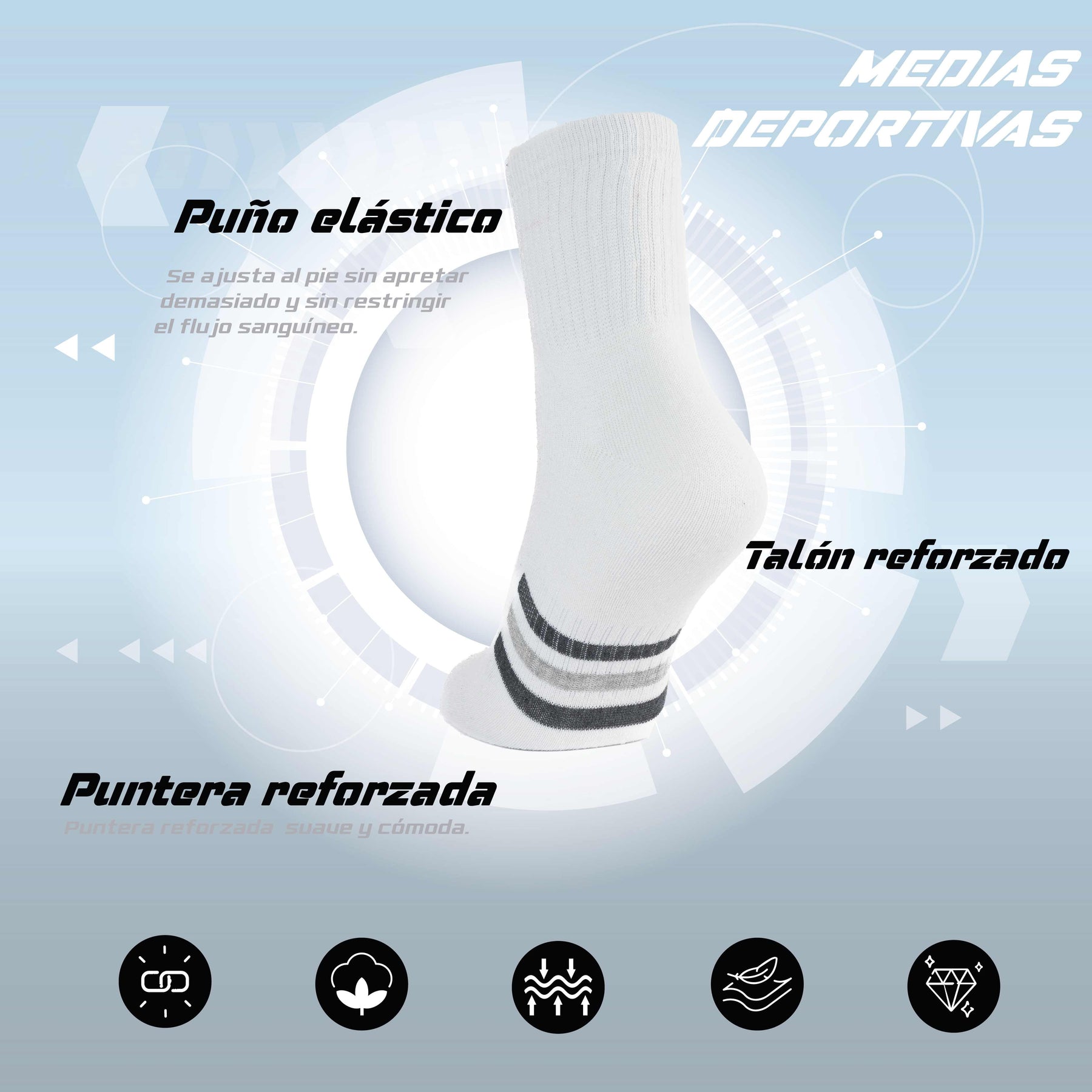 PACK DE 3 MEDIAS TENNIS