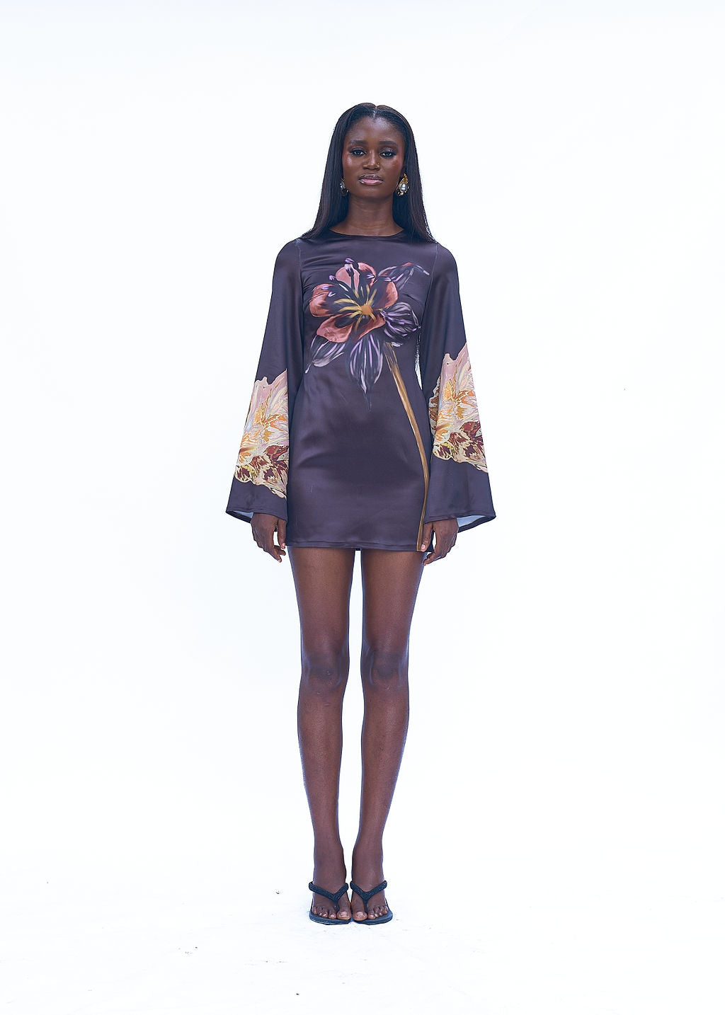 SISI DRESS- BROWN MAGNOLIA