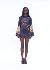 SISI DRESS- BROWN MAGNOLIA