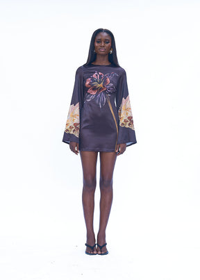 SISI DRESS- BROWN MAGNOLIA