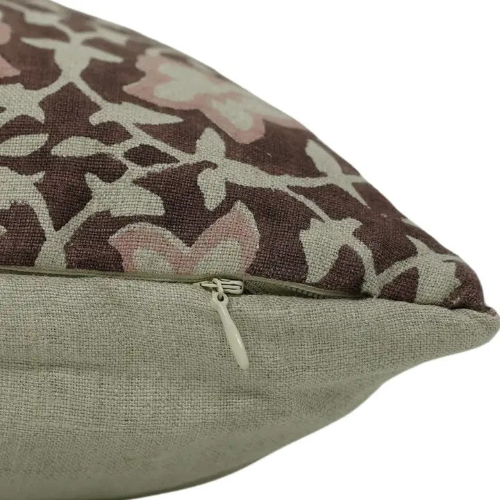 Unique Hand Block Print Home Decor Boho Pure Linen Pillow Cover- Chudamani