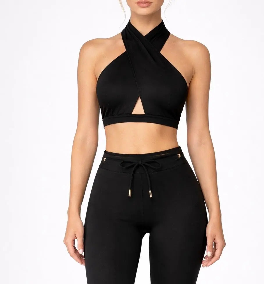 Wrap Front Crop Top