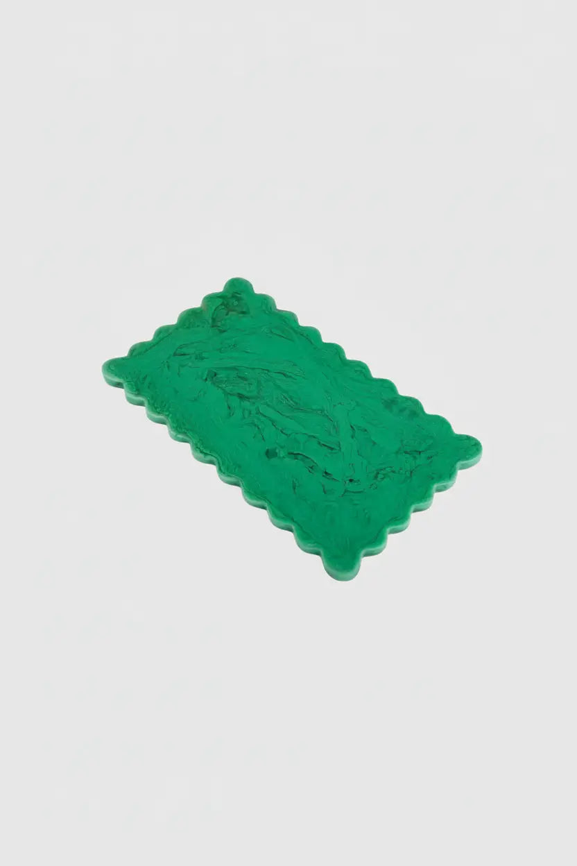 Resin Scallop Rectangular Cheese Board - 14 Inches
