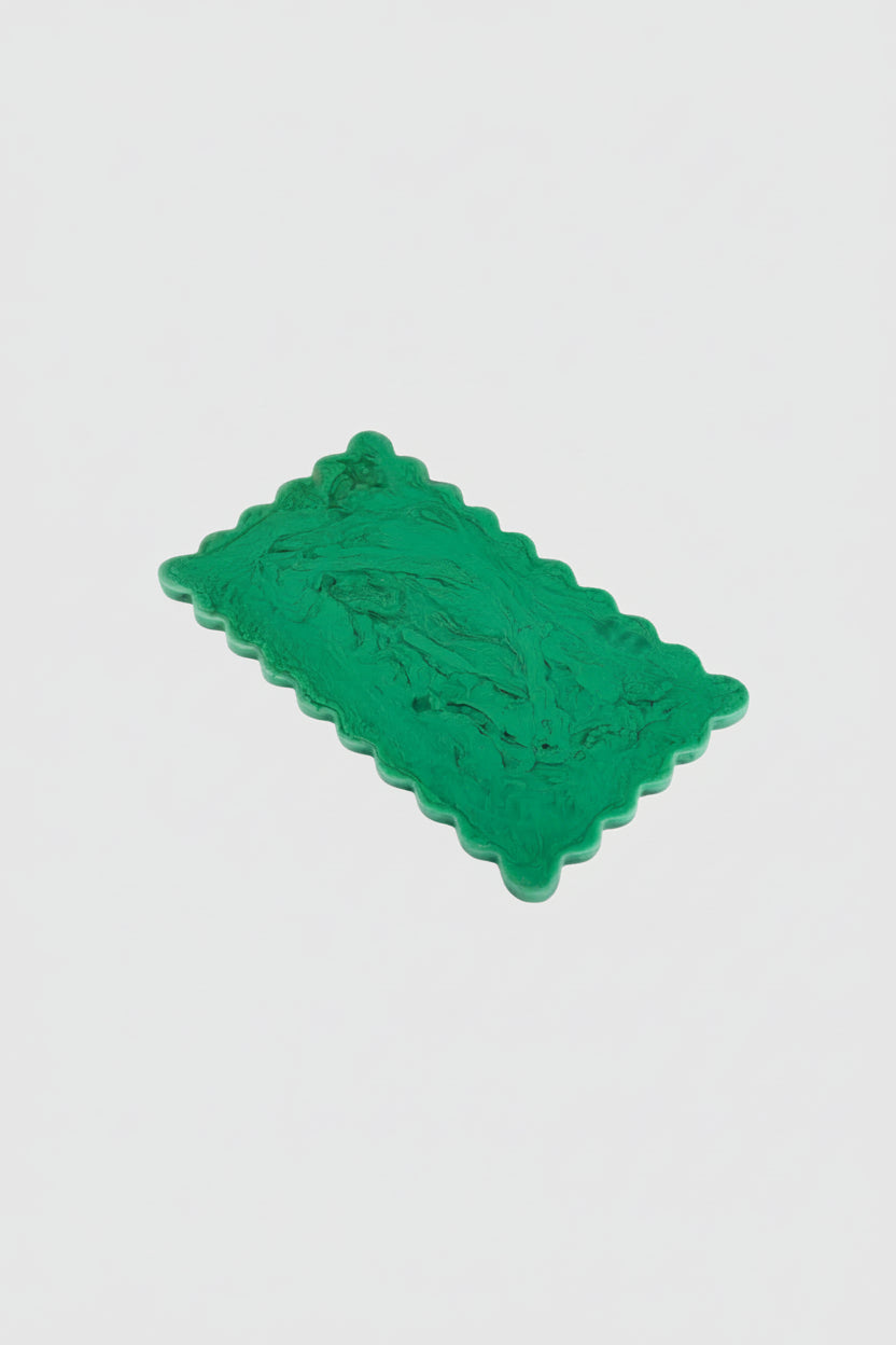 Resin Scallop Rectangular Cheese Board - 14 Inches
