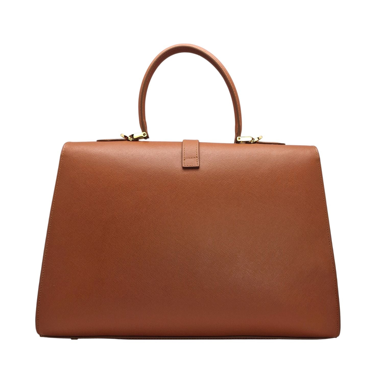 Ethereal Double Dose Bag In Saffiano Calf Leather - Brown